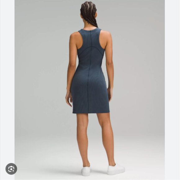 Lululemon Ribbed Softstreme Slim-Fit Tank Dress Athleisure Workout Gorpcore 6 - Picture 2 of 6